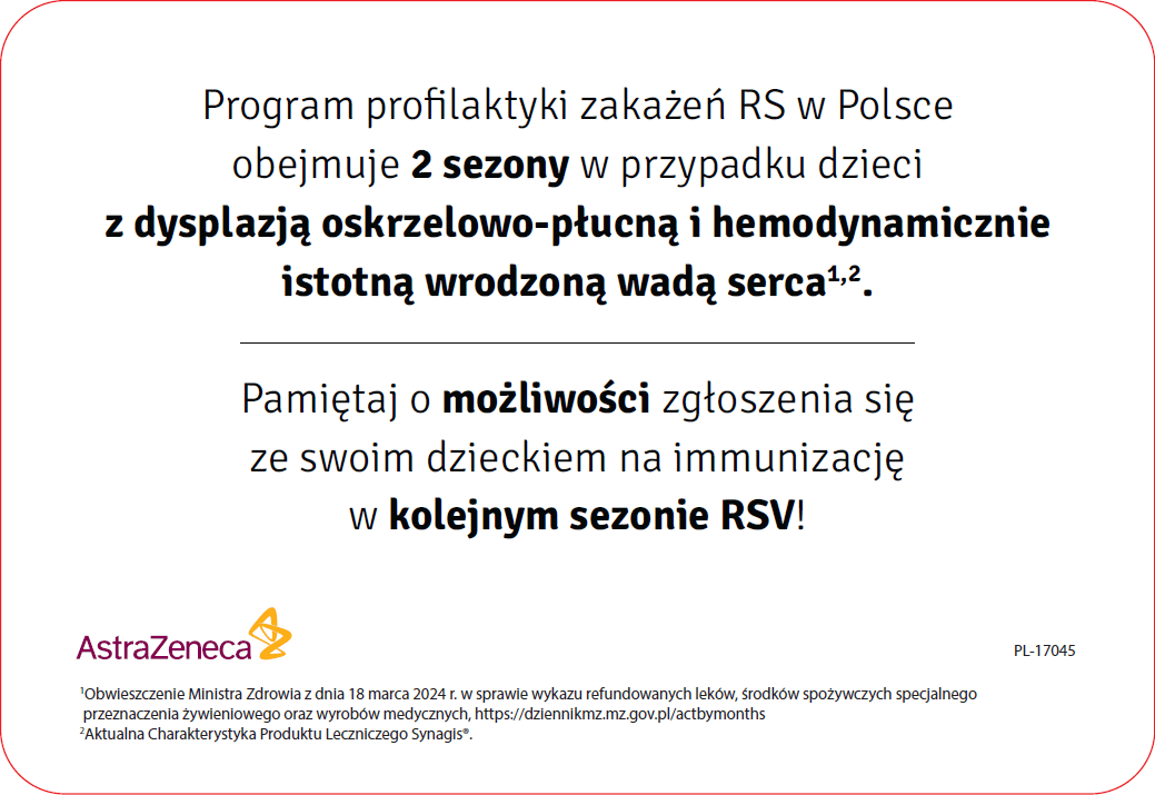 Program zakażeń RSV w Polsce - naklejka